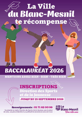 Affiche de l'inscription à la cérémonie des bacheliers