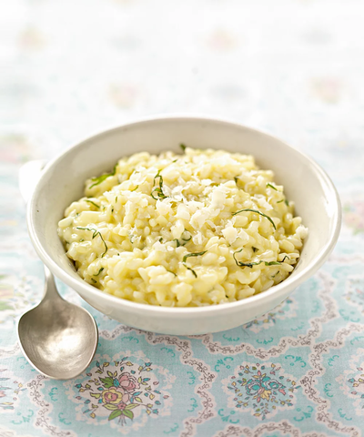Risotto à l'aïoli et au basilic