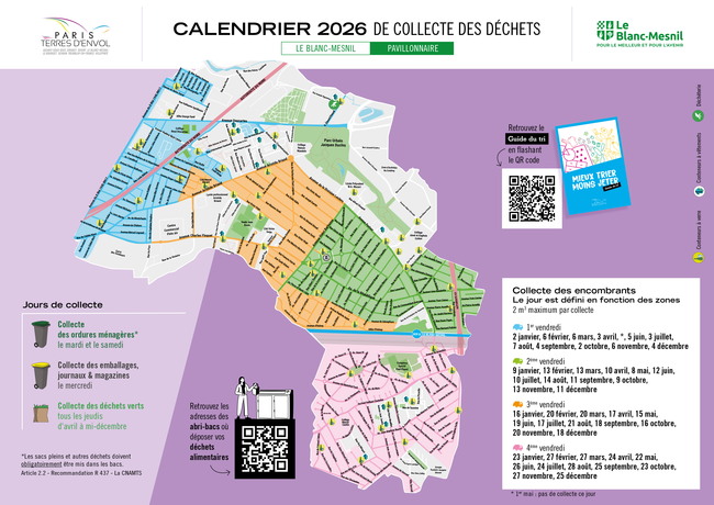Calendrier de collecte des déchets 2026